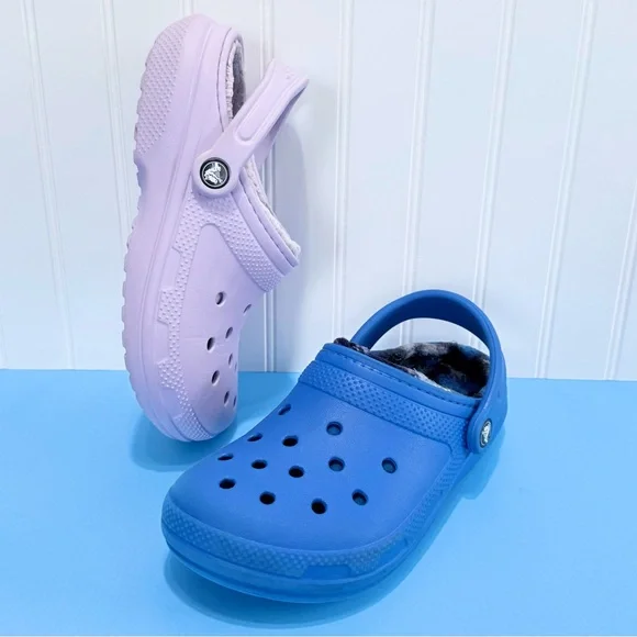 2 Pairs Crocs Classic Lined Women Clogs Size 7 - Picture 1 of 16
